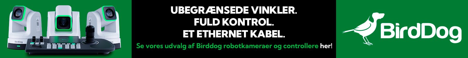 Hos Stjernholm & Co tilbyder vi et bredt udvalg af Birddog robotkameraer og controllere - Få fuld kontrol over din produktion