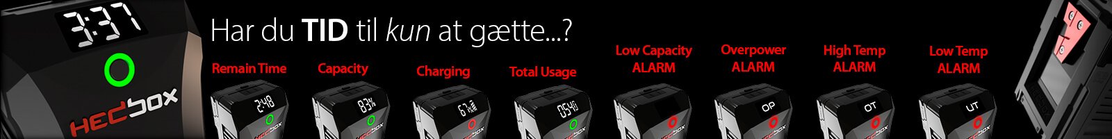 Hedbox Nina batterierne giver dig ro og overblik på settet - Det er slut med, at kameraet går ud under en optagelse