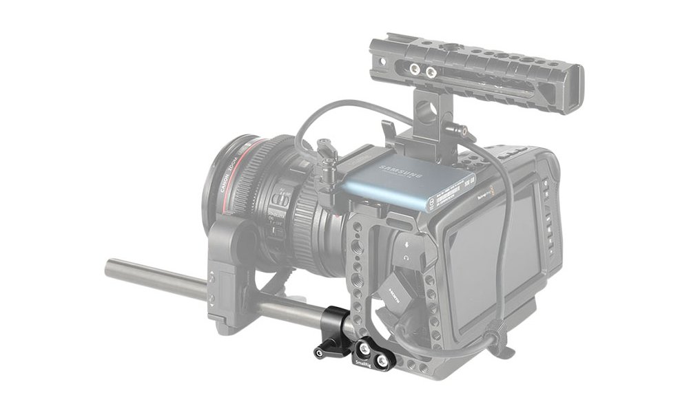 SmallRig DCS2279 15mm Single Rod Clamp for BMPCC 4K &amp; 6K Camera Cage