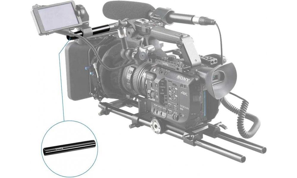 SmallRig 15mm Aluminium Rods (10 - 45cm) 2-pak