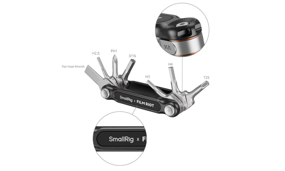 SmallRig x FILM RIOT 7-in-1 Folding Wrench Set with Multiple Angle Positioning