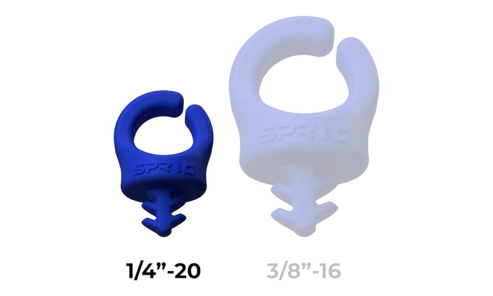 Sprig Kabelstyringsenhed til 1/4"-20 &amp; 3/8"-16 gevindhuller (Value Pack, vlg farve)