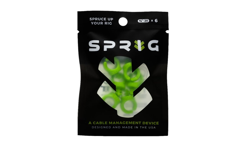 Sprig Kabelstyringsenhed til 1/4"-20 gevindhuller (6-pak, vlg farve)