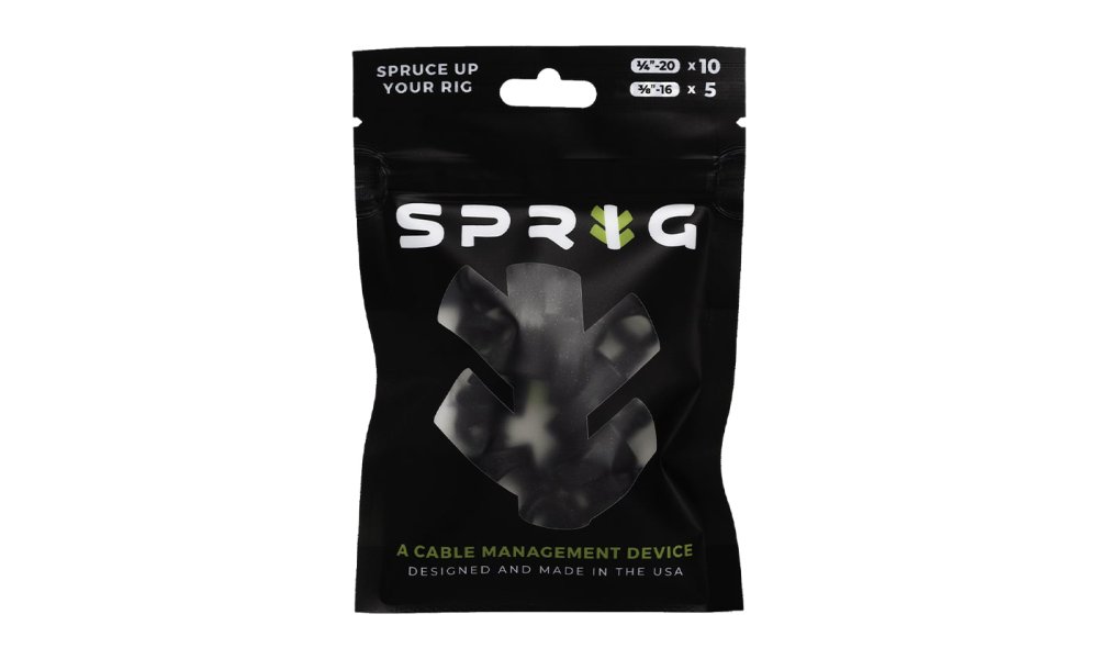 Sprig Kabelstyringsenhed til 1/4"-20 &amp; 3/8"-16 gevindhuller (Value Pack, vlg farve)