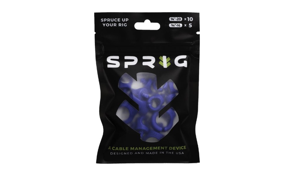 Sprig Kabelstyringsenhed til 1/4"-20 &amp; 3/8"-16 gevindhuller (Value Pack, vlg farve)