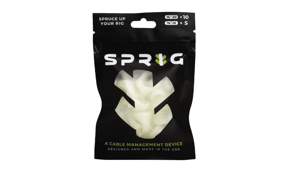 Sprig Kabelstyringsenhed til 1/4"-20 &amp; 3/8"-16 gevindhuller (Value Pack, vlg farve)