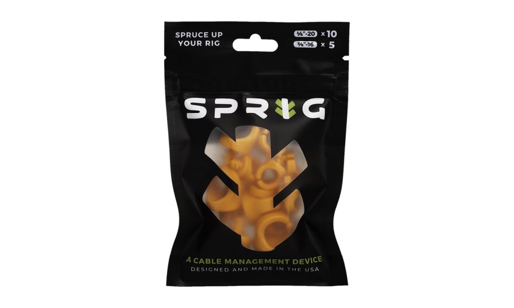 Sprig Kabelstyringsenhed til 1/4"-20 &amp; 3/8"-16 gevindhuller (Value Pack, vlg farve)