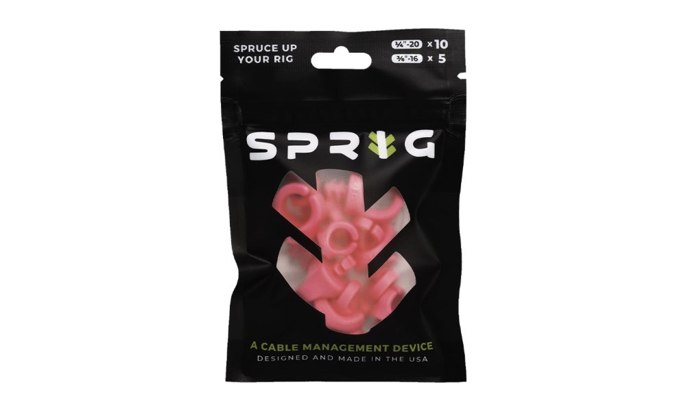 Sprig Kabelstyringsenhed til 1/4"-20 &amp; 3/8"-16 gevindhuller (Value Pack, vlg farve)