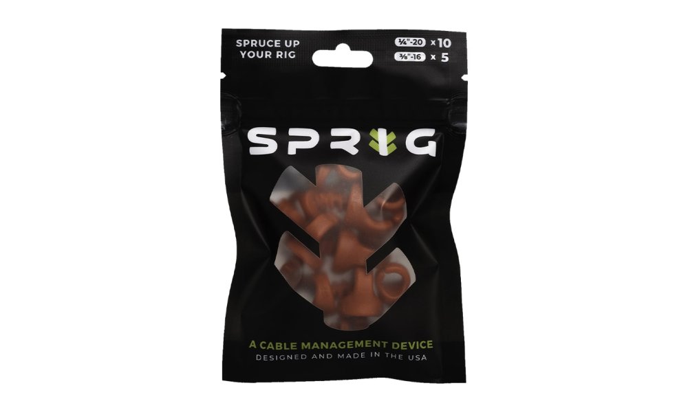 Sprig Kabelstyringsenhed til 1/4"-20 &amp; 3/8"-16 gevindhuller (Value Pack, vlg farve)