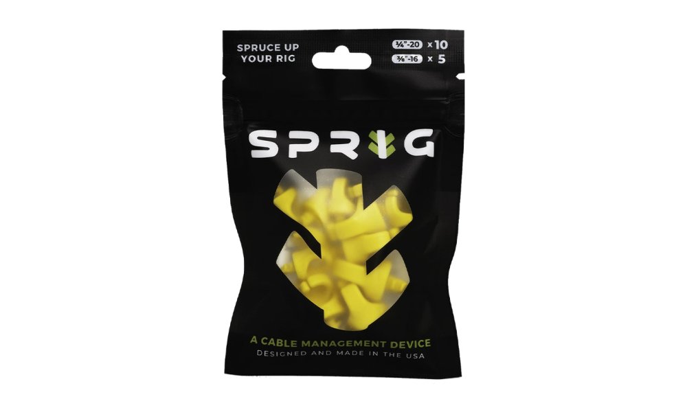 Sprig Kabelstyringsenhed til 1/4"-20 &amp; 3/8"-16 gevindhuller (Value Pack, vlg farve)