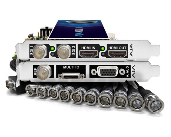 AJA Kona X PCIe card together with KOna Xpand PCIe card
