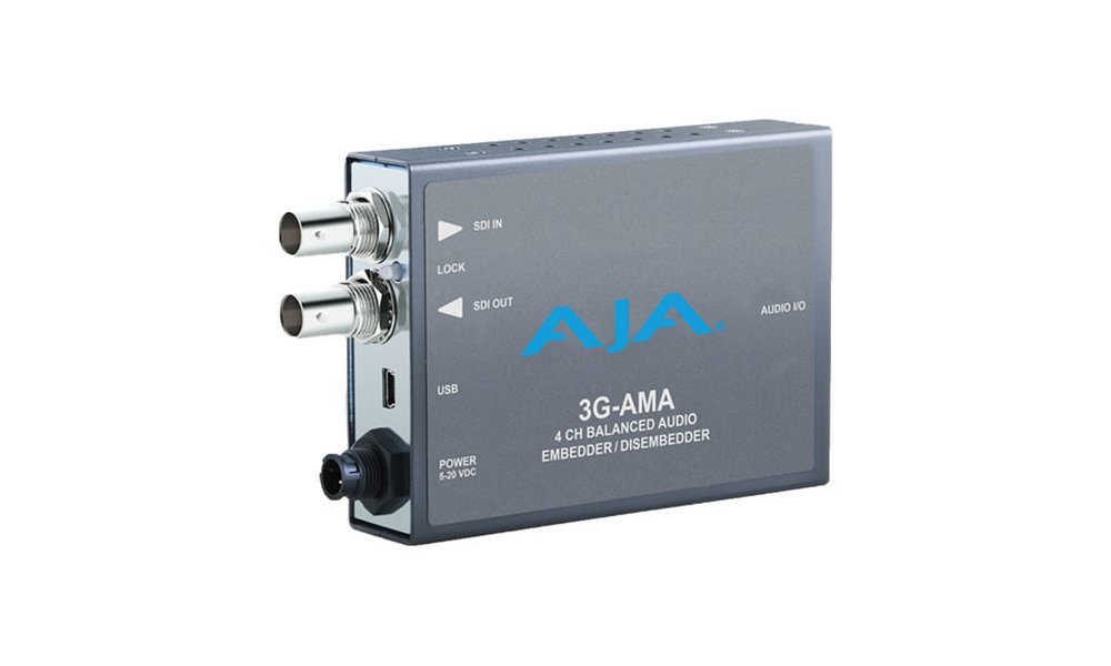 AJA 3G-AMA Analog Audio Embed/Disembed Mini Converter