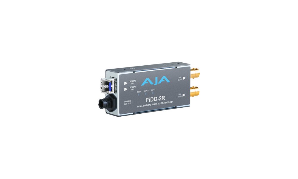 AJA FiDO-2R - Dual-channel Fiber to 3G-SDI receiver