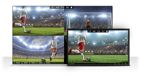 Matrixmonitorering og visning af timecode og lydniveauer p AJA Ki Pro GO2 for klart overblik under optagelse