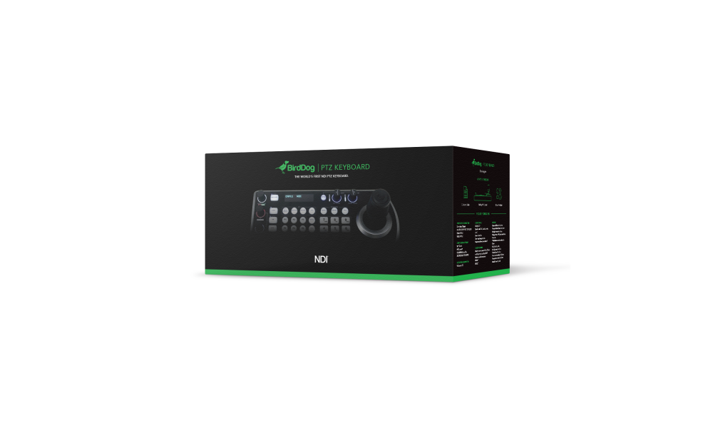BirdDog PTZ Keyboard controller w/NDI, VISCA, RS-232 &amp; RS422