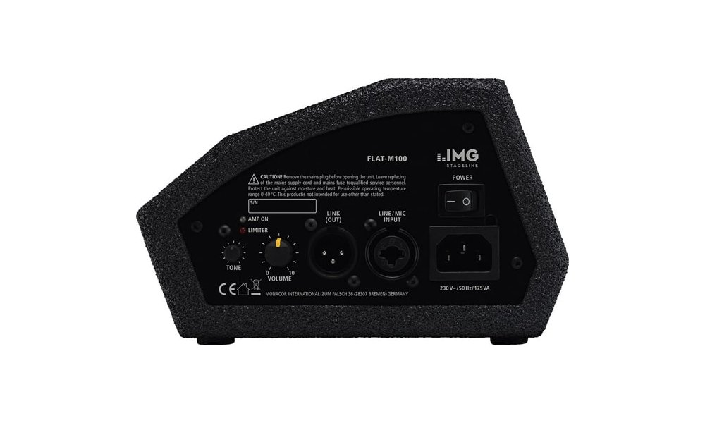 Stageline Flat-M100 / aktiv bordmonitor bal. input (Brugt)