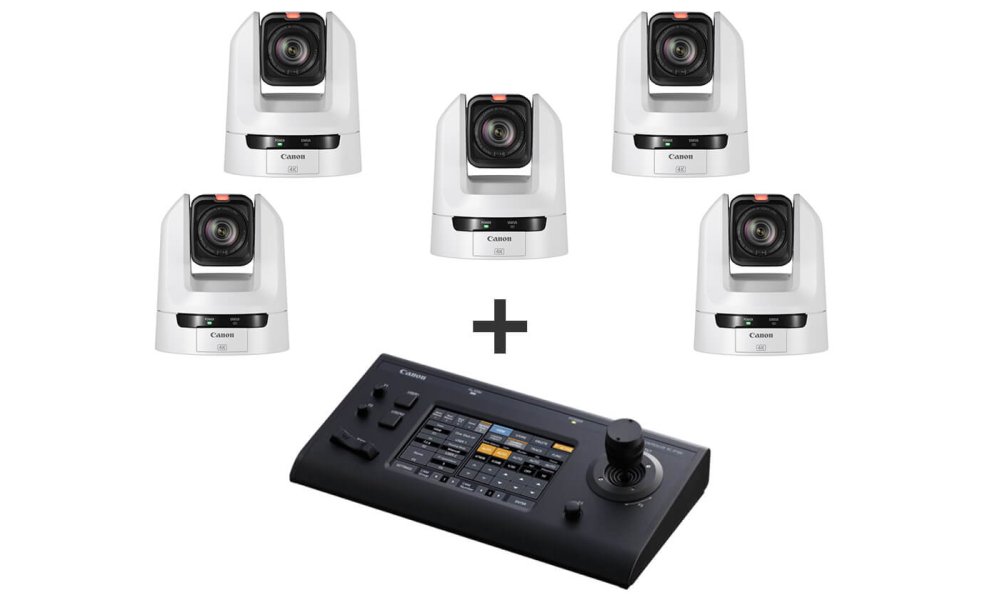Canon CR-N100 PTZ (5-pak) + RC-IP100 Controller Bundle