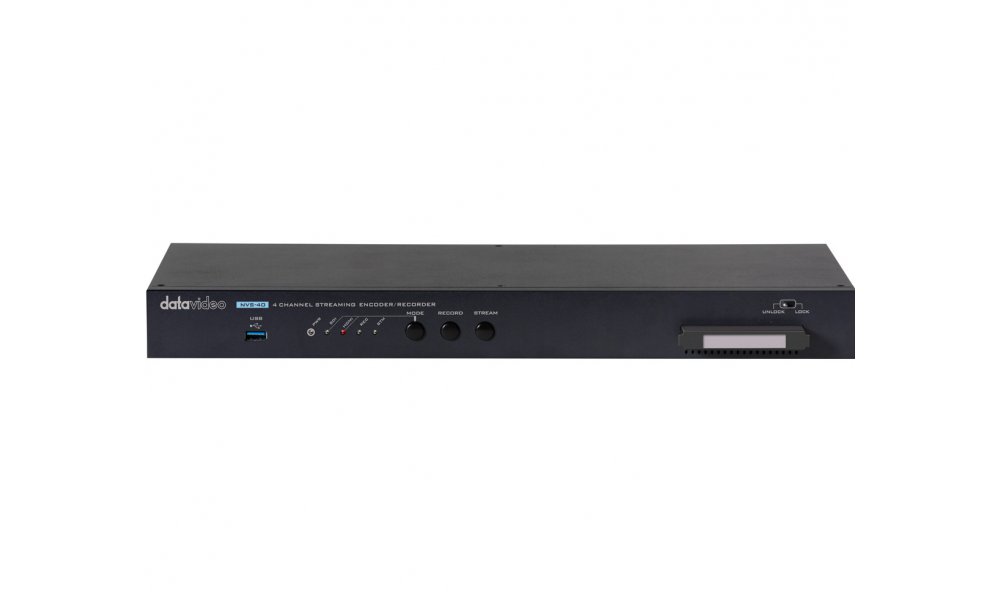 Datavideo NVS-40 4-kanals Streaming Encoder / Recoder (1 RU)