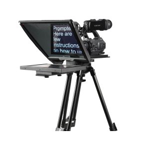 Datavideo TP-700 teleprompter monteret med skrm og spejlglas til studie- og mobile produktioner.