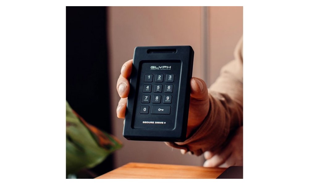 Glyph SecureDrive+ Encrypted HDD Drive with Keypad