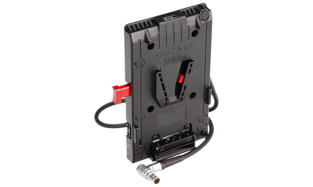 Hedbox UNIX-0BL V-Mount Battery Plate with angled 2-Pin FGG.0B.302 cable