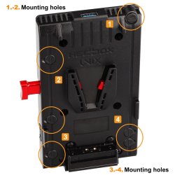 Hedbox UNIX-0B V-Mount Battery Plate with 2-Pin FGG.0B.302 cable