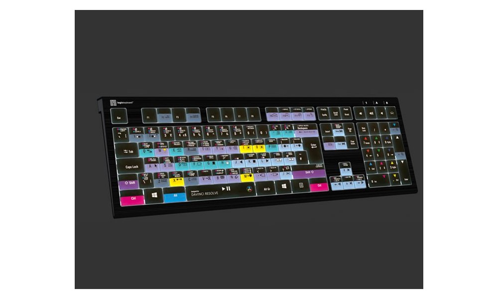 LogicKeyboard for DaVinci Resolve - Backlit ASTRA 2 Keyboard (UK)