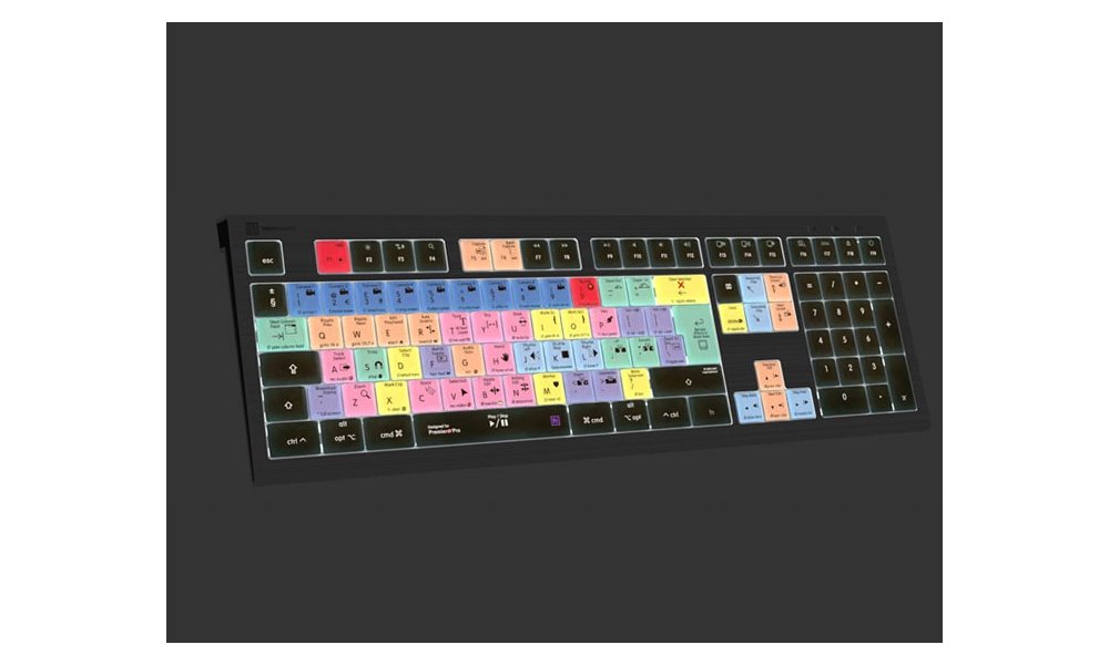 Logickeyboard for Premiere Pro CC - Backlit ASTRA 2 Keyboard (UK)