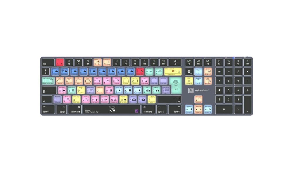 LogicKeyboard TITAN Wireless Mac Keyboard for Adobe Premiere Pro CC (UK)