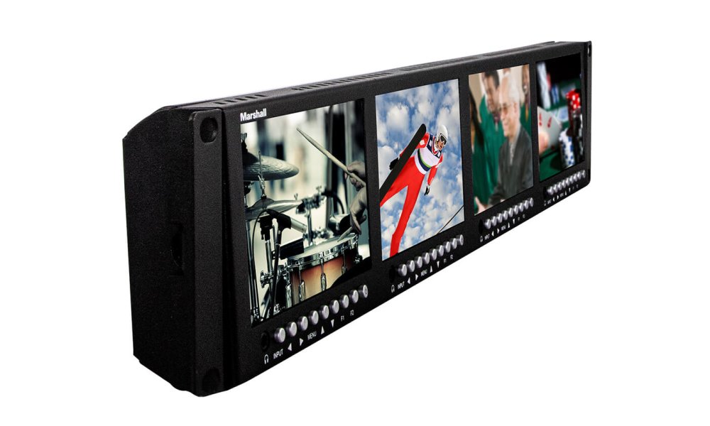 Marshall ML-454 Quad 4.5" LCD Rackmount Monitor (2 RU)