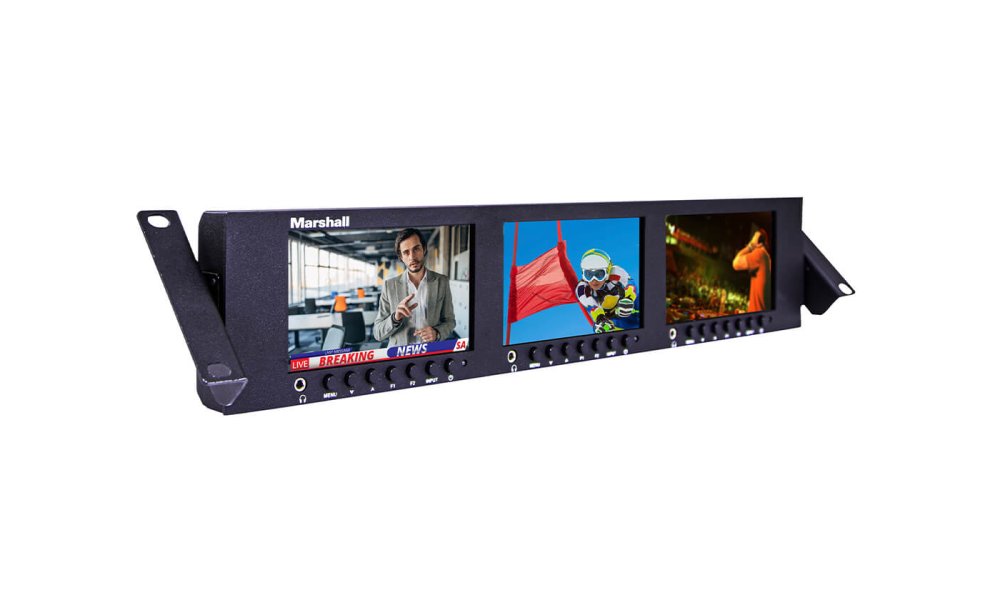 Marshall ML-503 Triple 5" LCD Rackmount Monitor (2 RU)