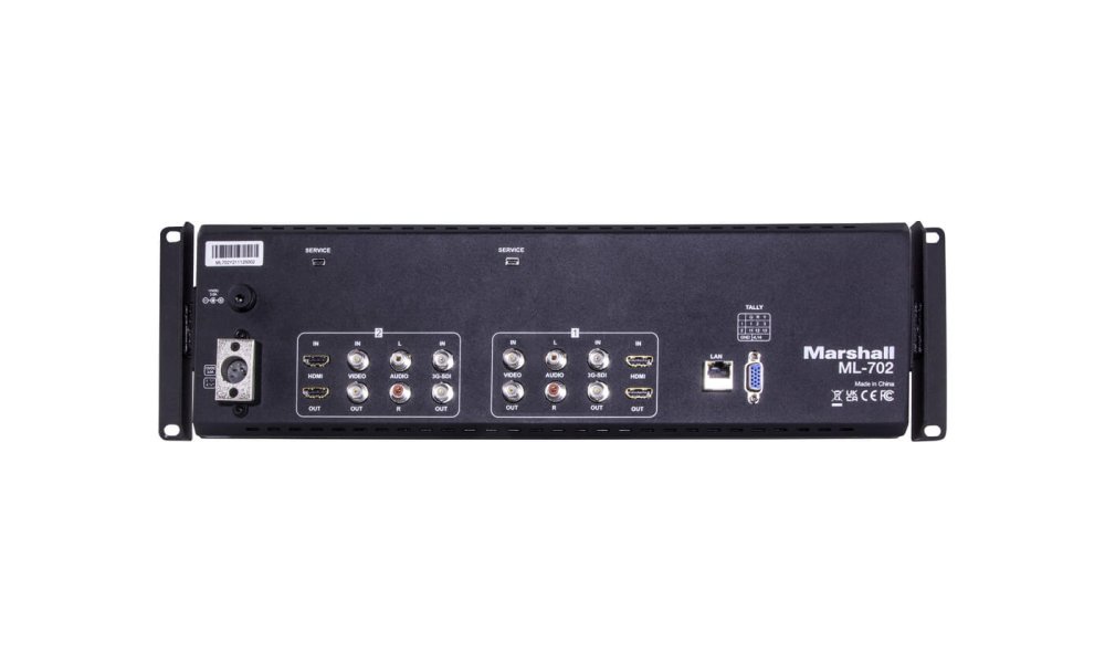 Marshall ML-702 Dual 7" LCD Rackmount Monitor (3 RU)