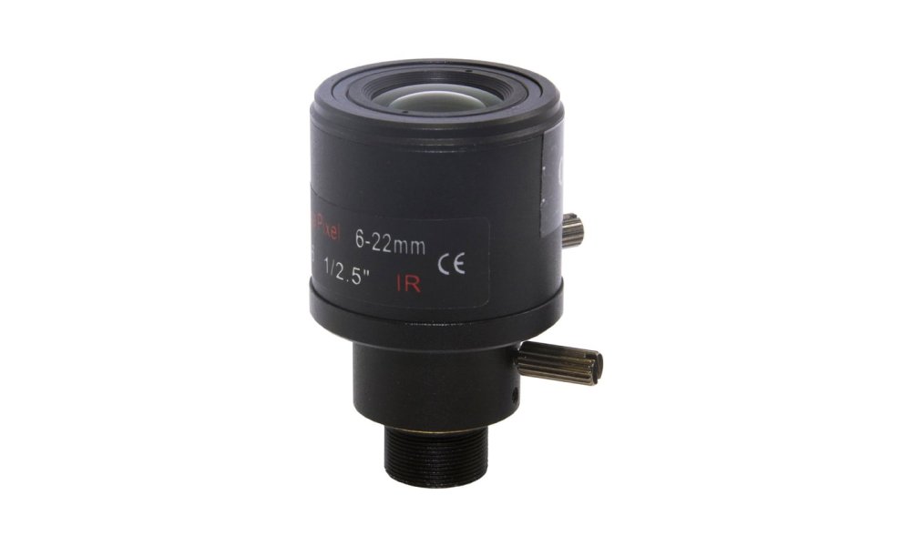 Marshall 6-22mm F1,6 5MP M12 Mount IR Varifocal Lens (AOV approx. 46 - 16)