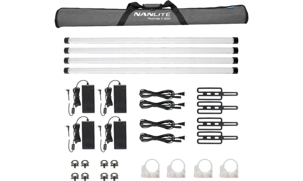 NanLite PavoTube II 30XR LED Tube - 4 Light Kit (DEMO)