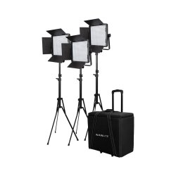 NanLite 600CSA 3 light kit w/Trolley Case &amp; Light stands