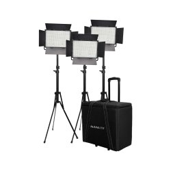 NanLite 900CSA 3 light kit w/Trolley Case &amp; Light stands