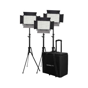 NanLite 900CSA 3 light kit w/Trolley Case & Light stands