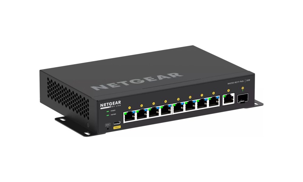 Netgear AV Line M4250 GSM4210PD 8-Port Gigabit PoE+ Compliant AV Switch with SFP (110W)