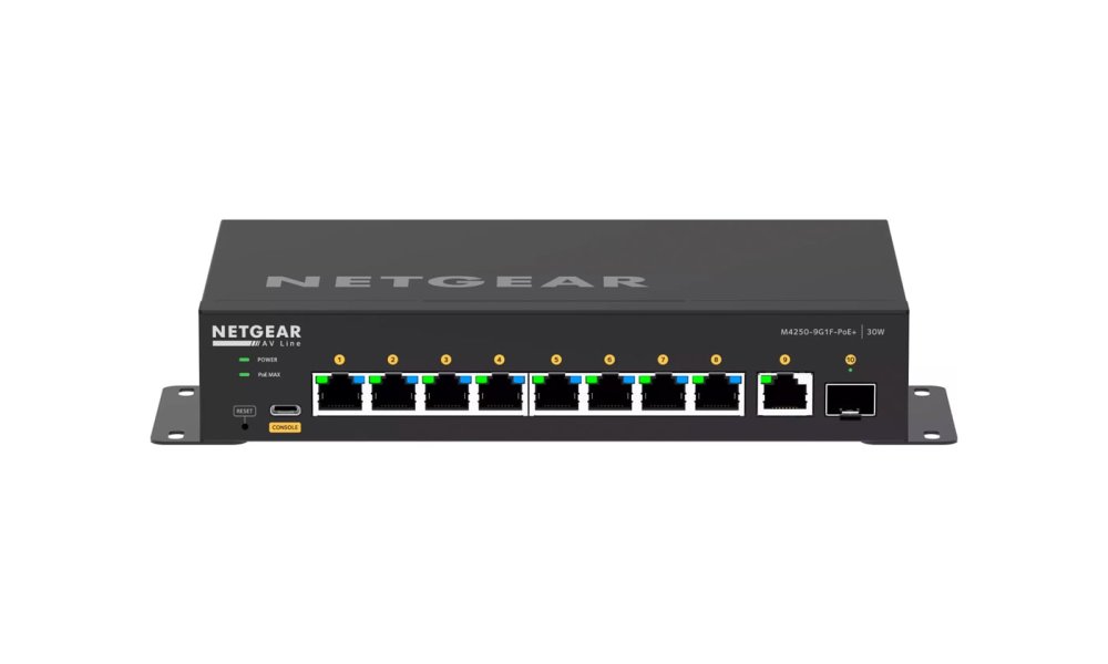 Netgear AV Line M4250 GSM4210PD 8-Port Gigabit PoE+ Compliant AV Switch with SFP (110W)