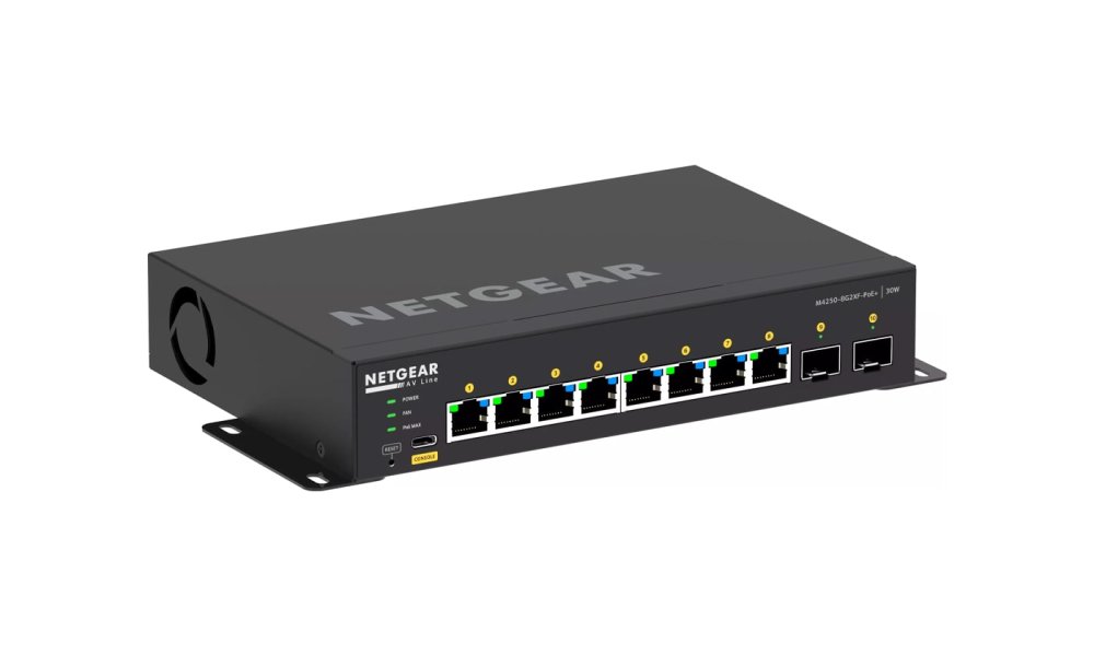 Netgear AV Line M4250 GSM4210PX 8-Port Gigabit PoE+ Compliant AV Switch with SFP+ (220W)