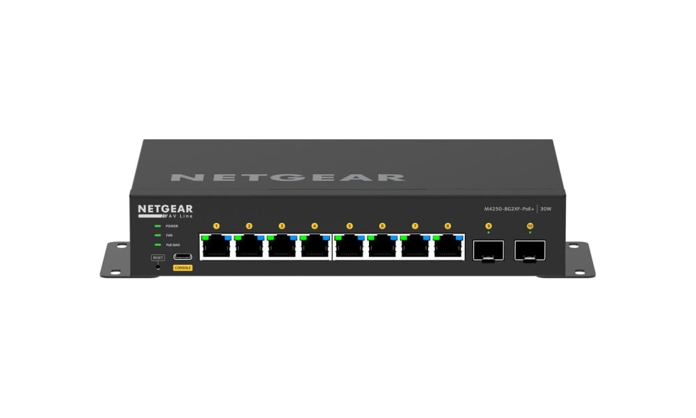 Netgear AV Line M4250 GSM4210PX 8-Port Gigabit PoE+ Compliant AV Switch with SFP+ (220W)