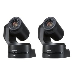 2 stk. Panasonic AW-UE150 UHD/4K NDI PTZ-kamera (sort) - udstilling