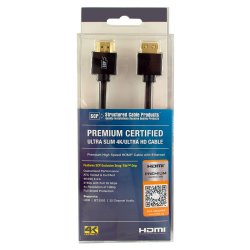 SCP - 4K HDR HDMI cable ultra-slim sort
