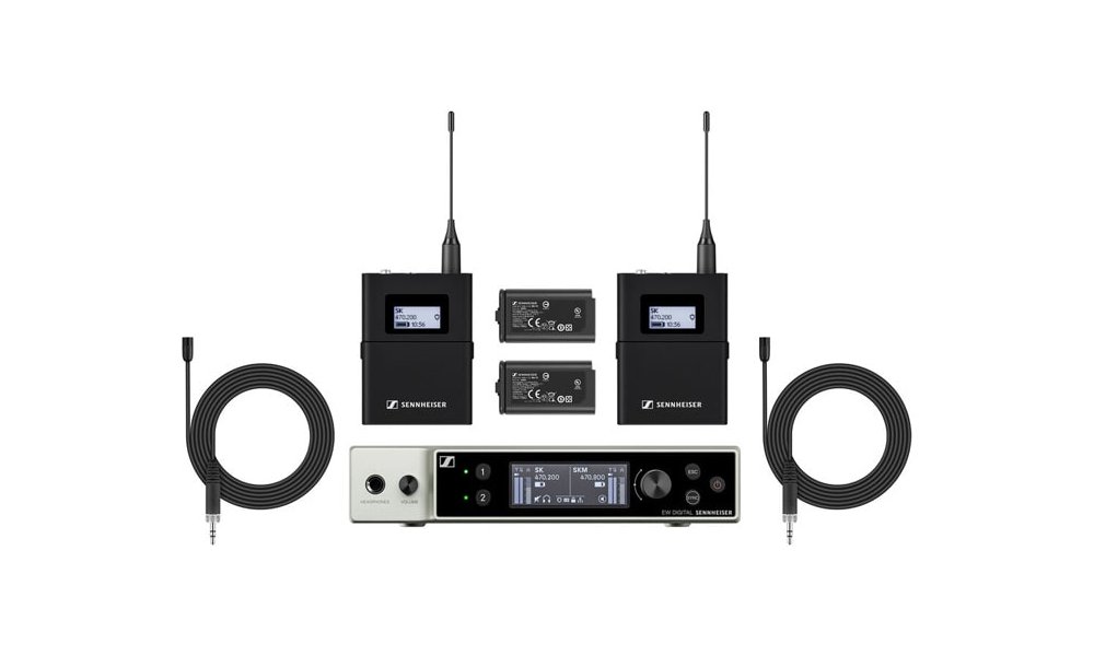 Sennheiser EW-DX MKE 2 - Dual-Channel Digital Wireless Lavalier System (R1-9)