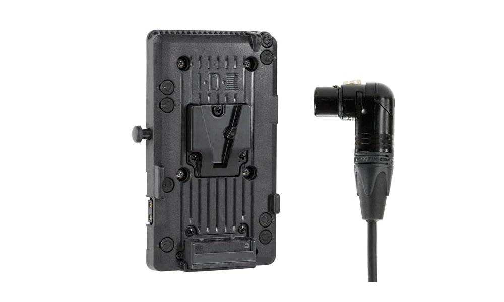 Wooden Camera - V-Mount Plate with Right Angle XLR Connector
