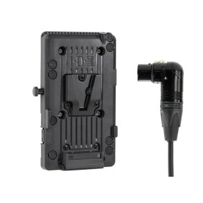 Wooden Camera - V-Mount Plate with Right Angle XLR Connector